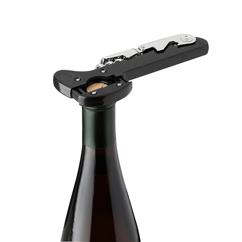 True Recoil Waiters Corkscrew Wine Opener, Durable Stainless Steel with Built-in Bottle Opener and 4-Wheel Foil Cutter for Bartenders, Home Bar, Kitchen, Outdoor Party, Gifts for Wine Lovers, Set of 1 by TRUE - Used condition - Image 5