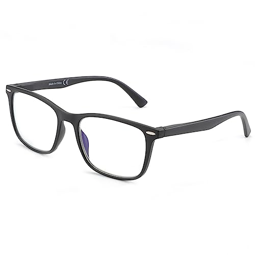 ZENOTTIC Gafas de Lectura con Bloqueo de Luz Azul Gafas de Montura Rectangular Anti-Blu-Ray con Estuche para Gafas para Hombres