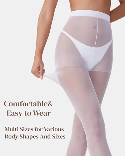 Image of leg elegant 3 Pairs 20D Women's Sheer Tights Ultra Sheer Pantyhose with Control Top