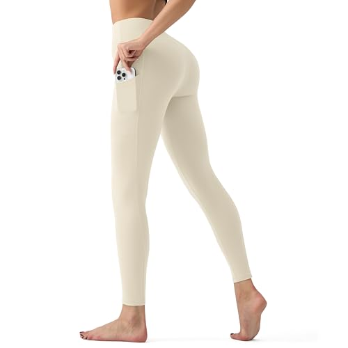 Image of YUDSUD High Waisted Leggings for Women with Pockets - Tummy Control Capris Yoga Pants for Workout Running Athletic Cycling