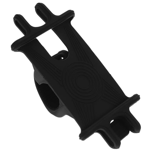 Soporte para Teléfono de Bicicleta de Montaña en Silicona Negra, Soporte para Teléfono Móvil con Correa Ajustable para Manillar, Accesorio Seguro para Ciclismo y Navegación
