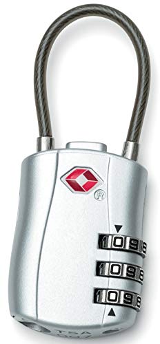 Kuryakyn 5850 Motorcycle Accessory: TSA Approved Luggage and Gear Three-Digit Combination Cable Lock, Multi-Fit