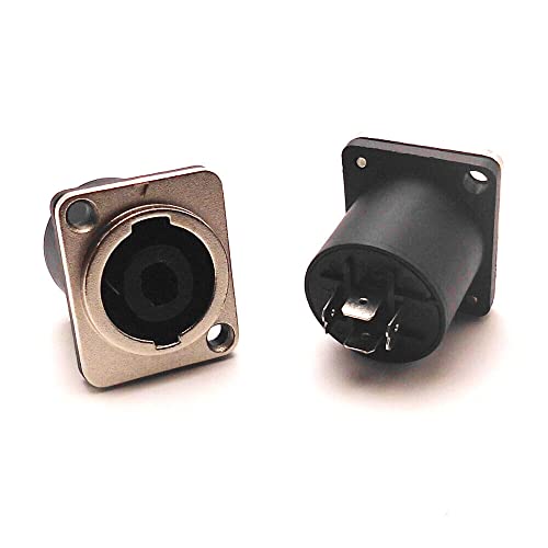 Conector XLR 4 polos metal panel 31x26mm 10 unidades miniatura 4