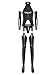 Aislor Body da Donna in Pelle Wetlook Overall Jumpsuit Sexy Hot per Sesso Leotard Catsuit Bodysuit Manica Lunga Lingerie Erotico Tuta Intera per Discoteca Clubwear D Nero L immagine