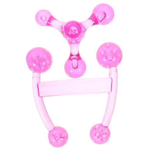 BESTYASH 2 Piezas Masajeador Pequeño Relajarse Relajante Masajistas Massorer Portátil Massagers Handheld Back Massager Handheld Herramienta De Masaje Manual Rosa De Polivinilo