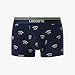 Lacoste Men's Cotton Stretch Print Animation Trunks, Navy Blue/Pollen/Firefly, Large