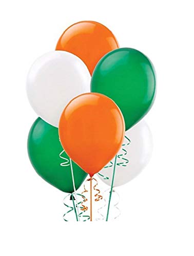 HK balloons® 101Pcs Orange White Green Independence Day Special B...
