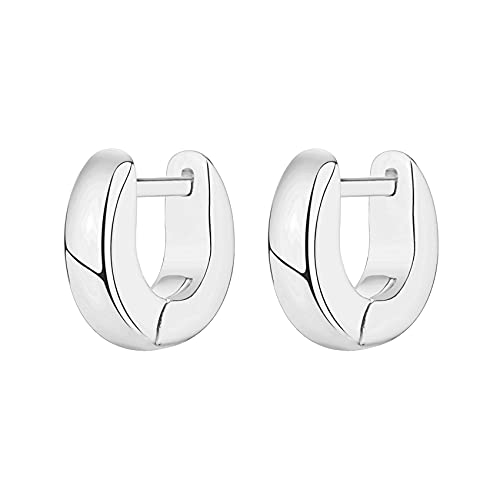 Image of PAVOI 14K Gold Plated Chunky Huggies Earrings for Women - 925 Sterling Silver Posts Small Gold Huggie Hoop Earrings - Ultra Thick Hoops Trendy Jewelry