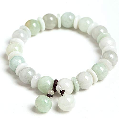 Bracelet en jadeite naturelle 10mm de qualité supérieure avec Bouddha
