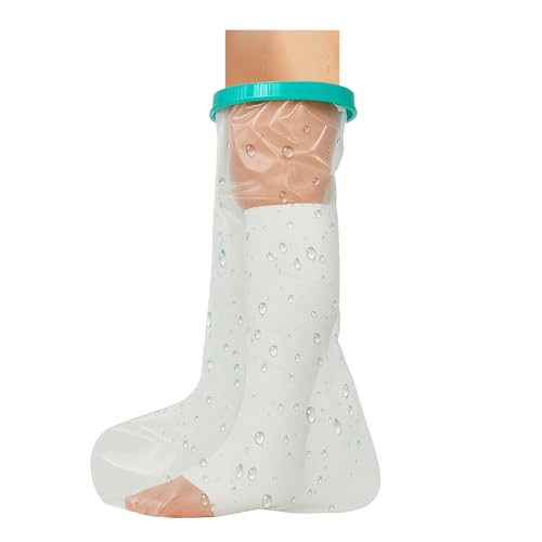 Horktrust Protector de Escayola Pierna Adulto, Funda Escayola para Ducha Impermeable y Reutilizable, Funda Protectores de Escayola Mantenga el Vendaje Seco Durante el Baño, Piscina Funda Impermeable