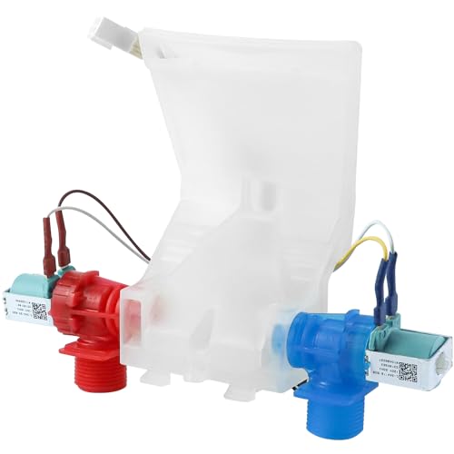 Upgraded W10144820 WPW10144820 rev b Washer Water Inlet Valve Compatible with Whirlp-ool Ken-more May-tag Washing Machine Replace W10140911 AP6015761 AP4371093 W10311458 by Fetechmate