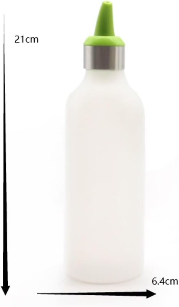 Squeeze Bottle 450ml Plastic Clear Easy Squeeze Condiment Dispenser Bottle BBQ Kitchen Silicone Dinnerware(D)