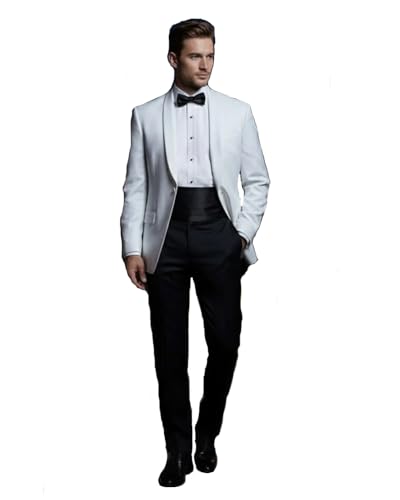 Men's Elegant White Dinner Jacket