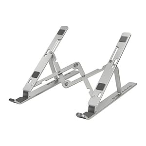 LogiLink AA0134 Notebook Stand, Foldable, Suitable for 10-16 Inch Laptops and Tablets, Silver