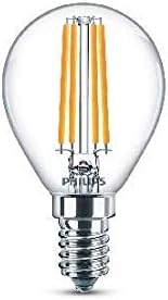Philips LED Premium Classic P45 Lustre Light Bulb [E14 Small Edison Screw] 6.5W - 60W Equivalent, Warm White (2700K), Non Dimmable