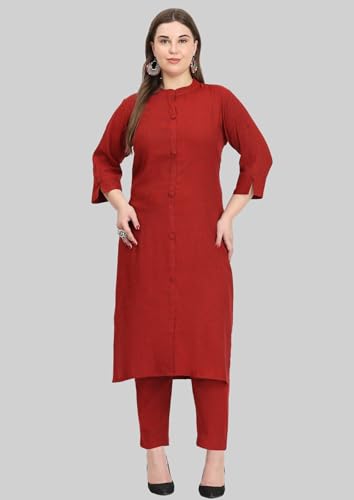 Image of SINDOORI Collar Kurta for Women Solid Colour S to 6XL Plus Size Kurta for Women