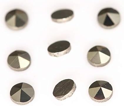Calvas Black 0.9mm~2mm Round Shape Flat Back Loose Marcasite Stone - (Item Diameter: 1.2mm (100pcs))