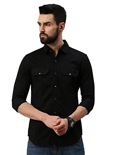 Image of Peppyzone Men's Regular Fit Cargo Shirt