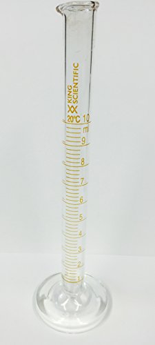 Cilindro de medición de vidrio 10 ml para experimentos y fórmulas 4