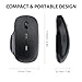 INPHIC M1 II Wireless Mouse Bluetooth, 80g Tri-Mode (Bluetooth 5.0/4.0+USB) Computer Mouse, Visible Battery Leval, Type-C Charging, for Windows/PC/Mac/Tablet/Laptop - Black