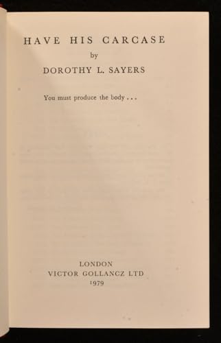 Have His Carcase (The Collected edition of dete... B07KN4143P Book Cover