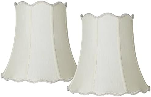 Cream Bell Lamp Shade 7" Top X 16" Bottom X 12" Slant - Spider Fitter With Included Harp