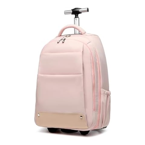 Rolling Backpack,Travel Laptop Backpacks with Wheels 17 inch Water Resistant Backpack Mens Rolling Laptop Lag Women Carry on Bag Airline Approved Trolley Roller Backpack Suitcase for Travelling Cover