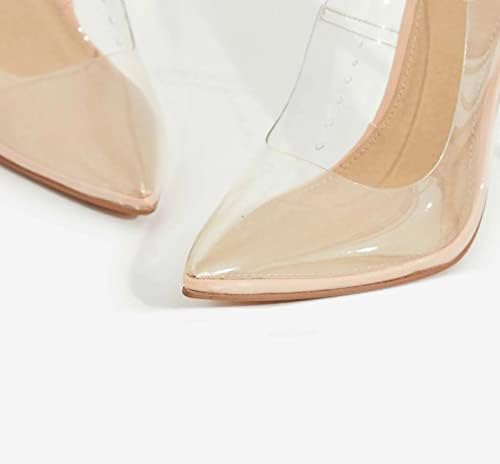 LEMONADE Women Clear Stiletto High Heel Pump Shoes Farrah Clear 11 | Image 3