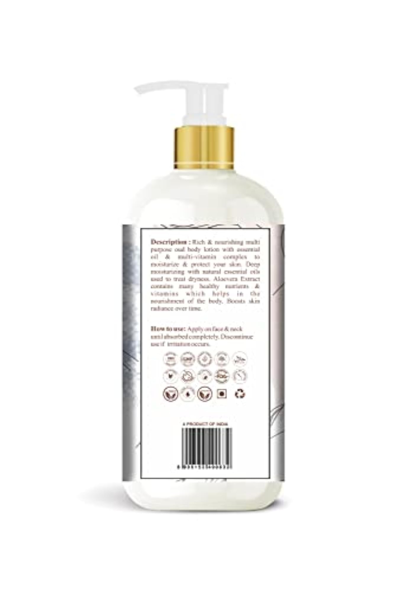 Oud Organic Body Lotion for All Skin Types, Natural Actives