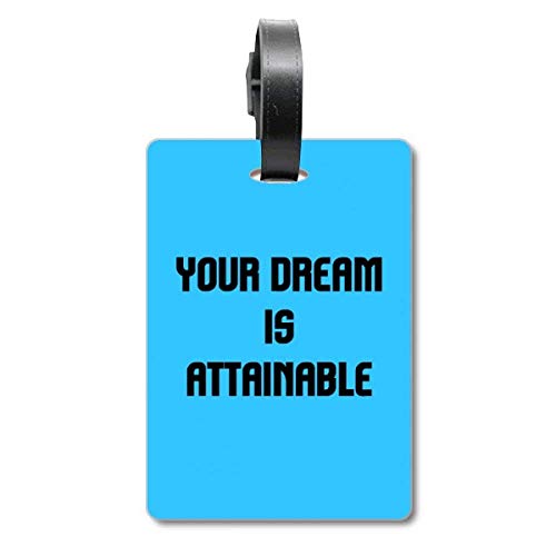 Étiquette d'identification avec citation inspirante accessoire voyage valise sac