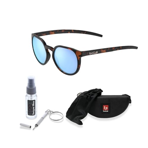 Bolle Merit Round Sunglasses for Men for Women +BUNDLE with ACCESSORY EYEWEAR KIT
