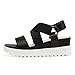 DREAM PAIRS Women’s Open Toe Ankle Strap Platform Wedge Sandals,Size 9,Black,CHARLIE-5