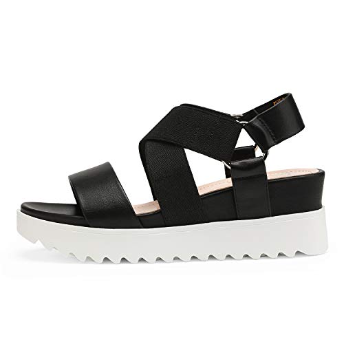 Image of DREAM PAIRS Women's Open Toe Ankle Strap Platform Wedge Sandals