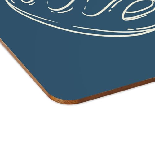 Sets de table bleu liège anti-tache grand format pour enfant