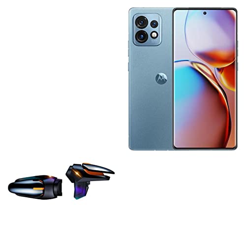 BoxWave Gaming Gear Compatible with Motorola Moto X40 - Touchscreen QuickTrigger Auto, Trigger Buttons Autofire Gaming Mobile FPS - Jet Black