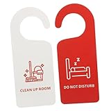 DECOMELODY Doppelseitiges Türschild Hotelzimmertür Anhänger Hotelzubehör Zimmerreinigung Hinweis für Türgriff