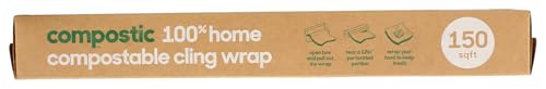 Compostic Compostable Cling Wrap 150 Square Feet, 150 SQFT