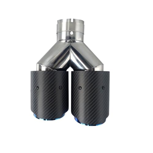 Embout d'échappement voiture universel double sortie 89mm inox