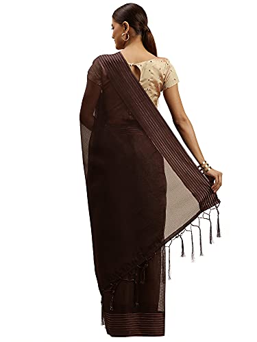 Image of AKHILAM Women's Casual Fancy net Solid Saree with Unstitched Blouse Piece(NIYATI44 M Parent)