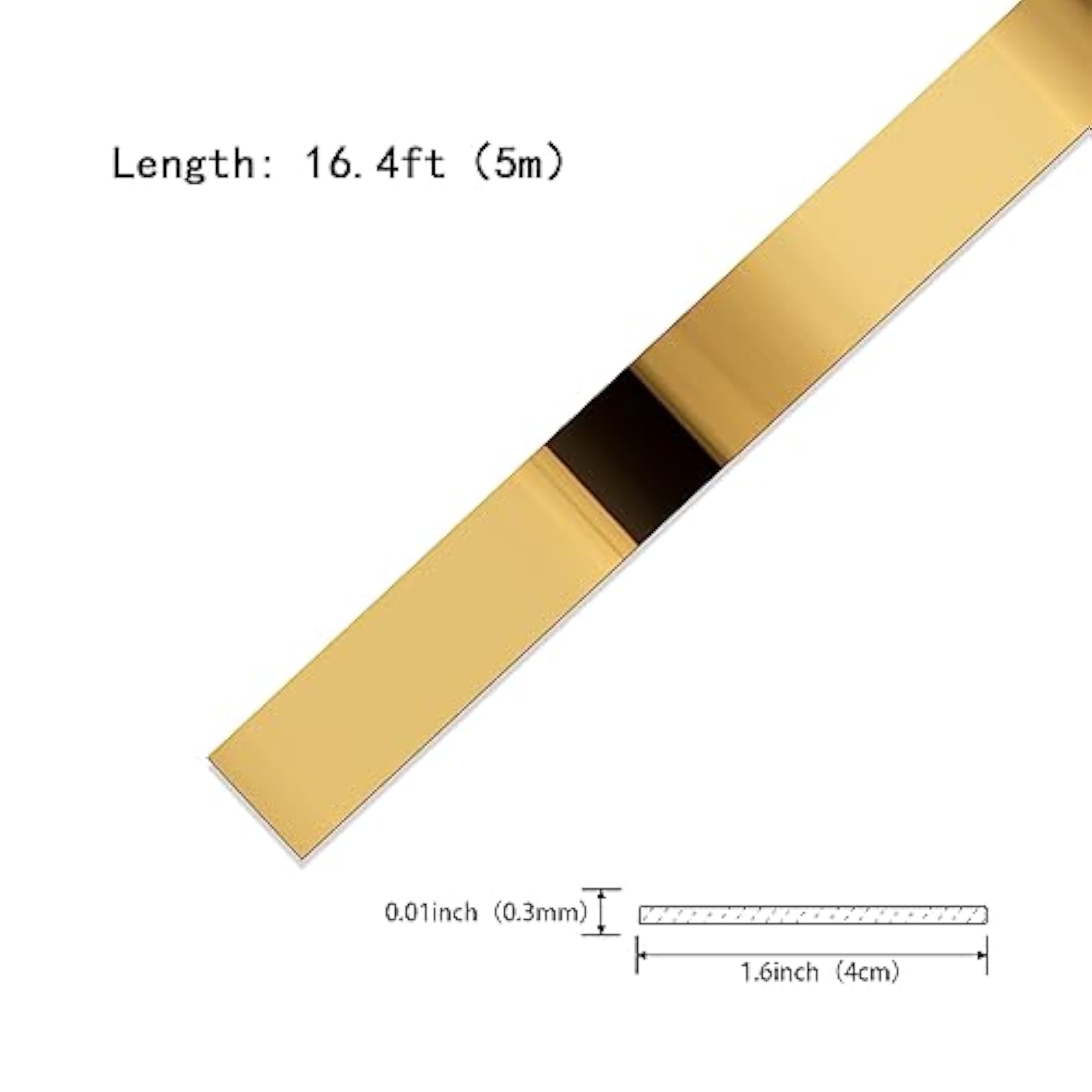 Metallic Brushed Finish Molding, Peel and Stick Strip
