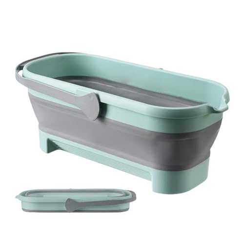 Zusammenklappbarer Eimermopp – kompakter Reinigungseimer, einfache Lagerung, Drehmopp, faltbarer Wischmopp, Eimer-Set, platzsparender Bodenreiniger mit Schleudermopp, tragbarer Wischeimer, – Bild 7