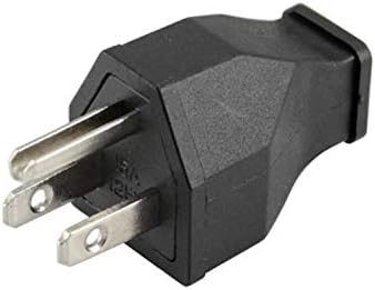 Straight Blade Plug,15 Amp 120-125 Volt, 2Pole 3Wire, Plug, Male Extension Cord Replacement Electrical Plugs End (Black-4pack)