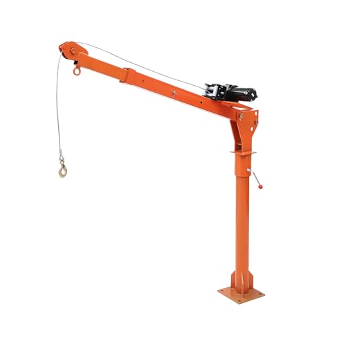Festisoul Pickup Truck Crane, 1100 lb Folding Truck-Mounted Jib Hoist, Electric 12V, 360-Degree Rotating Receiver Hitch, Carbon Steel Heavy Duty Lift Crane