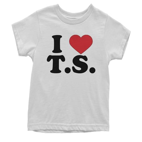 Expression Tees I Heart T.S. Concert Music Lover Youth T-Shirt, Soft Cotton Crewneck, Casual Fit, Trendy Graphic Tee