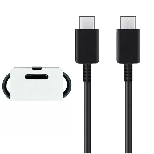 Image of Original 25W Super Fast Charger Adapter and USB-C Cable Compatible with Samsung Galaxy S, A, M, F, Z Series and Tablets Type-C Quick Charge Combo (Black | Model)