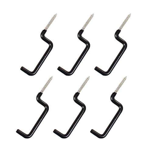 SHENG-RUI Archery Bow Hook Real Tree Stand Bow Hangers Bow Gear Holder Outdoor Hunting Accessory Black(6pcs/Pack
