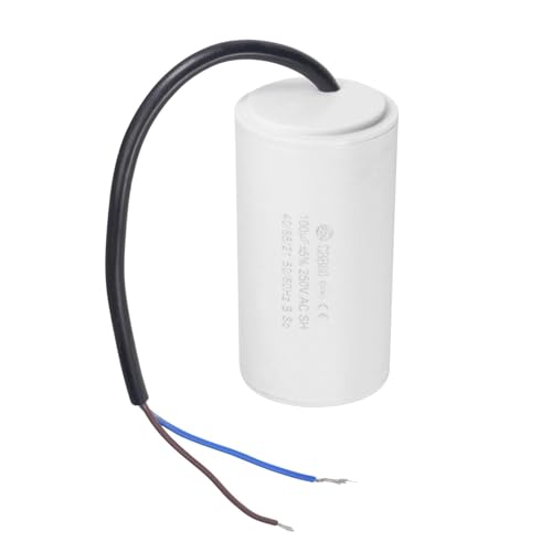 1Pcs CBB60 100uf Operating Capacitor AC 450V, 2-Wire 50/60Hz Cylinder 123x59mm, Used for Starting and Repairing Water Pumps and Washing Machine Motors