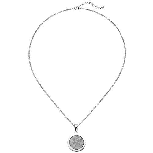 Preisvergleich Produktbild Jobo Damen-Halskette 2-reihig aus Edelstahl mit Anhänger 46 cm