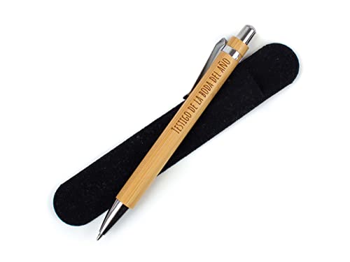 CONTRAXT Boligrafos para testigos de boda. Regalo boligrafo grabados con frases detalles bolis bonitos originales regalar testigo boda Obsequios para invitados boda hombre mujer (Testigos, Español)