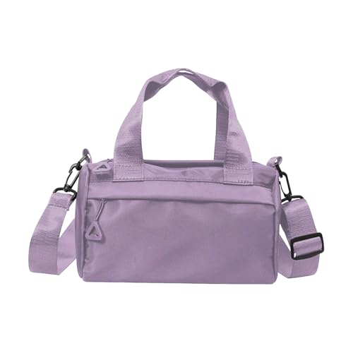 Mini Gym Bag, Portable, Crossbody Travel Tote Bags with Detachable Shoulder Strap Pockets Gym Bag for Women Men Girls Sports (Purple)